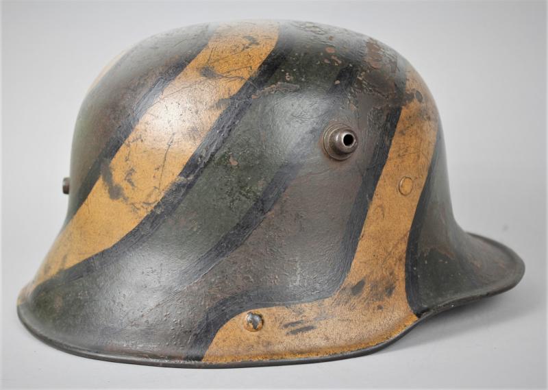 WW1 German M16 Camouflage Helmet Named To A Leutnant