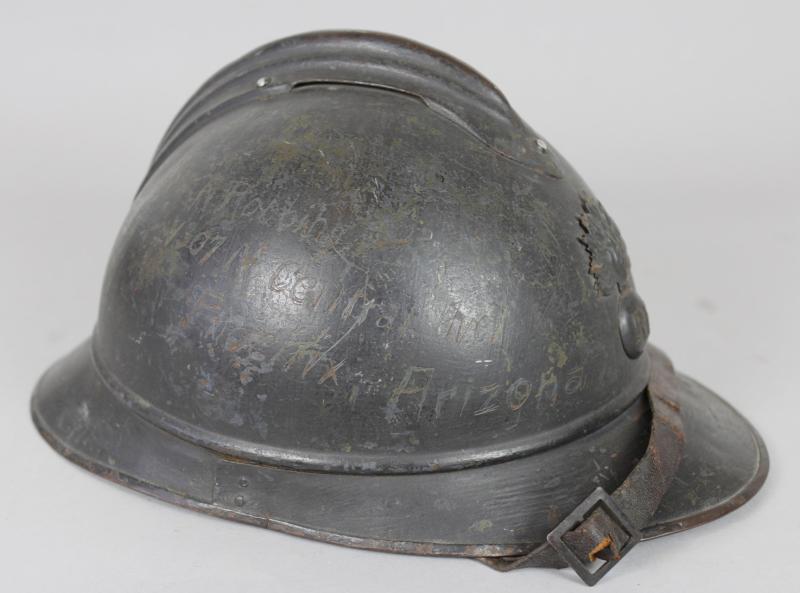 WW1 French USA Post Home Helmet To Phoenix, Arizona