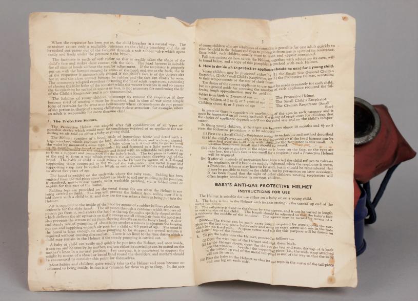 WW2 'Mickey Mouse' Childs Gas Mask With Original Instruction Leaflet Dated 1939