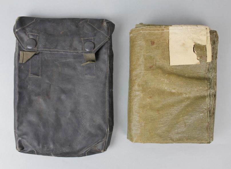 CS Militaria WW2 German Gas Cape & Rubberised Gas Cape Bag