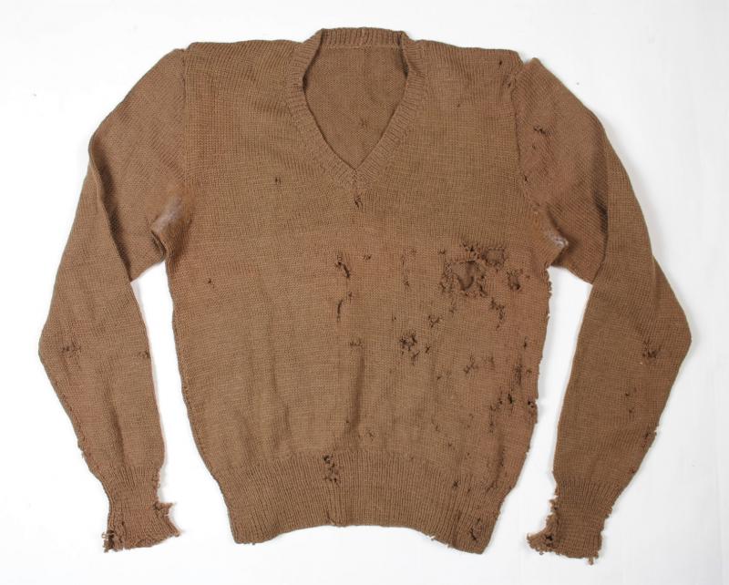 WW2 British Army Brown V Neck Battledress Sweater