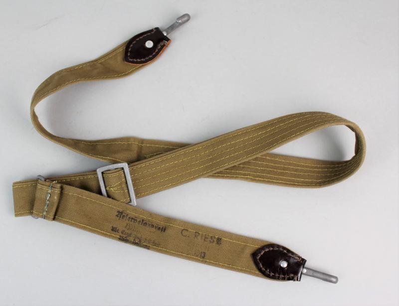 WW2 German Breadbag Strap Marked To Field Hospital 1943