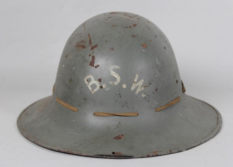 WW2 British Home Front 'Bilston Steel Works' Factory Helmet ( Zuckerman )