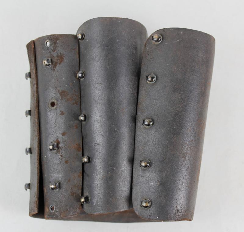 WW1 French Blackened Leather Gaiters