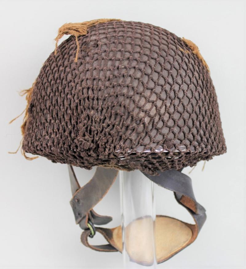 WW2 British Camouflage Netted MK.1 Paratrooper Helmet 1943