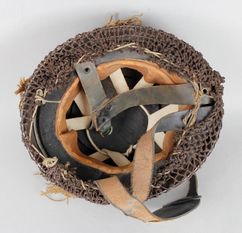 WW2 British Camouflage Netted MK.1 Paratrooper Helmet 1943