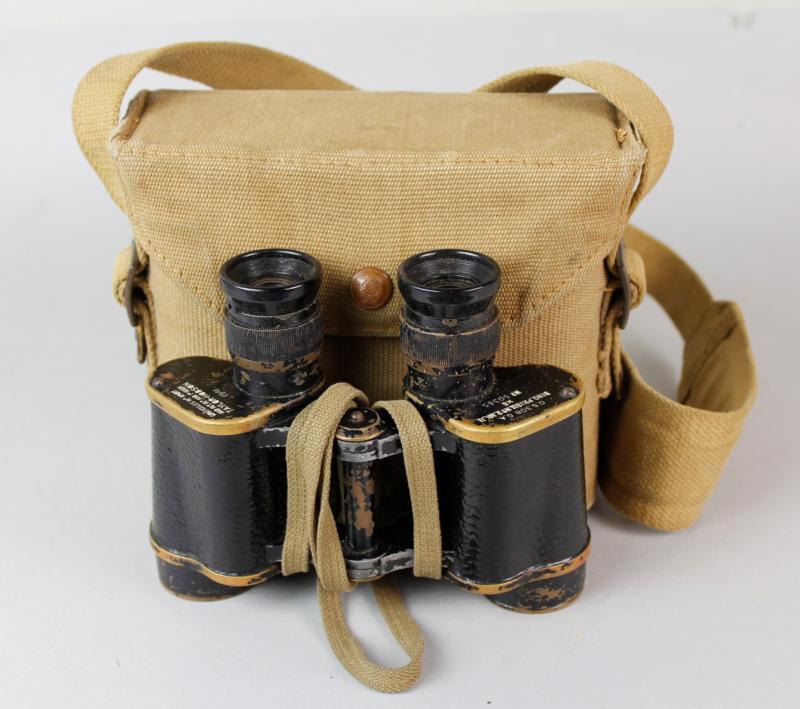 CS Militaria WW2 British Binoculars & Case 1941/43