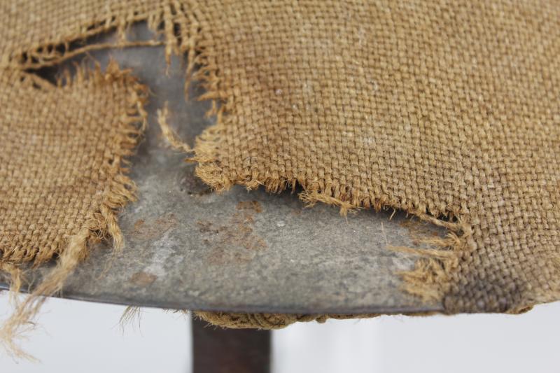 WW1 British War Office Pattern Helmet With Original Hessian Camouflage Trench Cover
