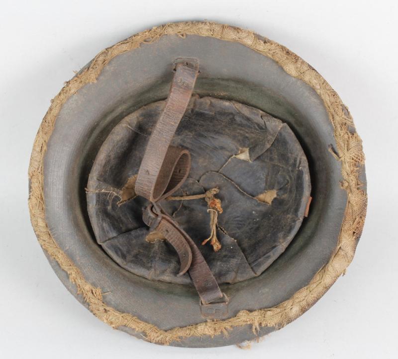 WW1 British War Office Pattern Helmet With Original Hessian Camouflage Trench Cover