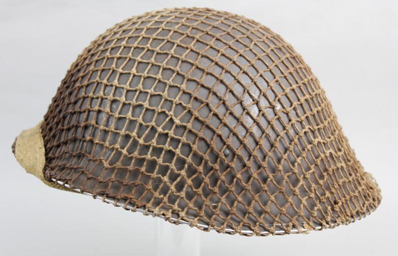 WW2 British MkIII 'Turtle Helmet' With Camouflage Net 1944