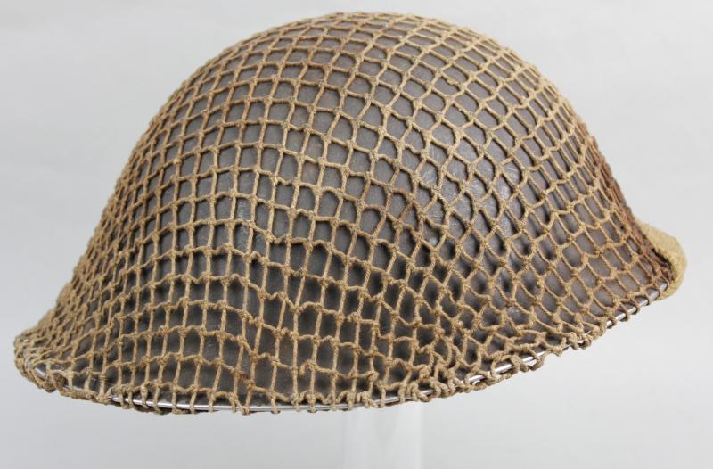 WW2 British MkIII 'Turtle Helmet' With Camouflage Net 1944