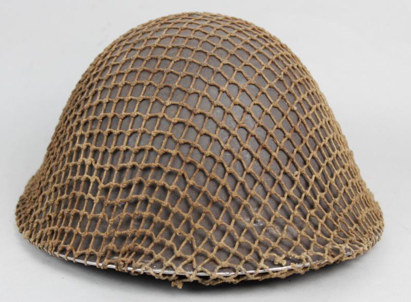 WW2 British MkIII 'Turtle Helmet' With Camouflage Net 1944