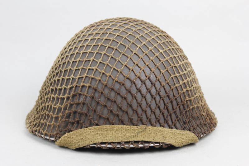 WW2 British MkIII 'Turtle Helmet' With Camouflage Net 1944