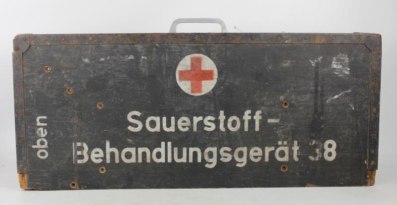 WW2 German ' Sauerstoff - Behandlungsgerat 38 ' Medical Box Lid