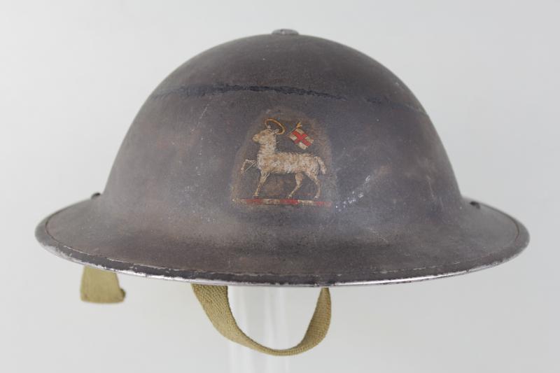 WW2 British Queens Royal Regiment ( West Surrey ) Helmet 1942