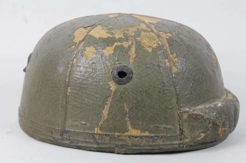 WW2 British Armoured Crews Helmet , 5th Inniskillen Dragoon Guards Helmet