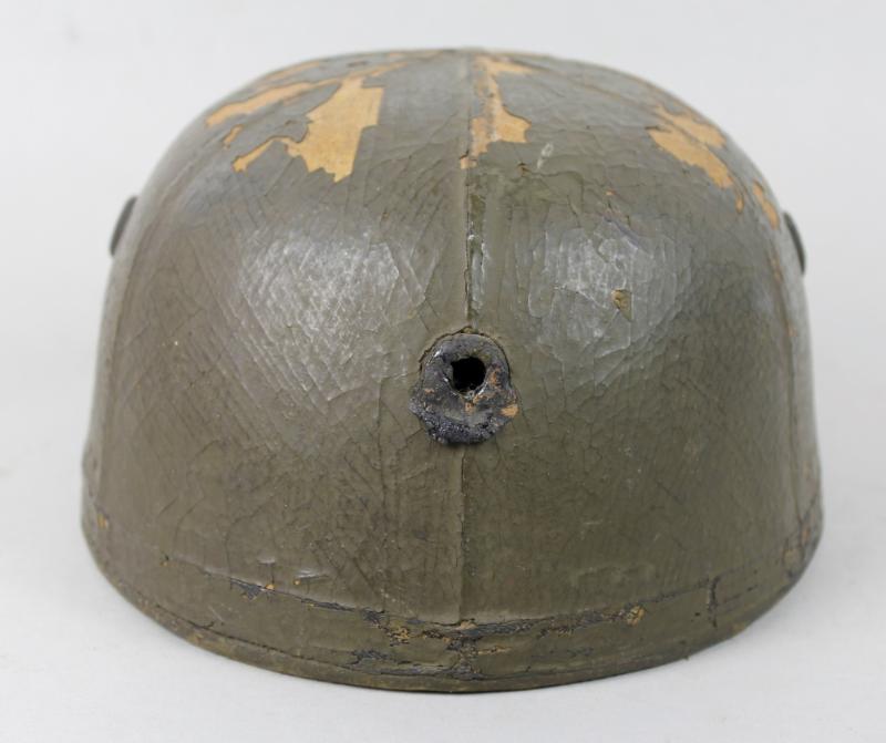 WW2 British Armoured Crews Helmet , 5th Inniskillen Dragoon Guards Helmet