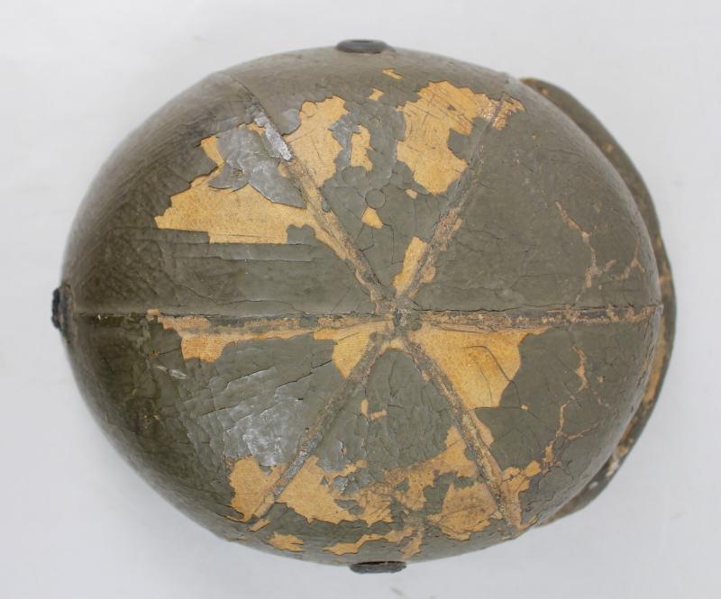 WW2 British Armoured Crews Helmet , 5th Inniskillen Dragoon Guards Helmet