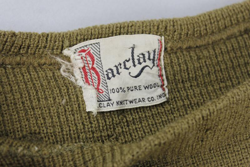 CS Militaria | WW2 US Knitted ' Barclay' Sleeveless Sweater