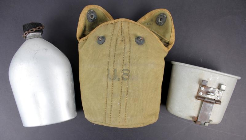 WW2 US Canteen Set With British Made Cover 1944