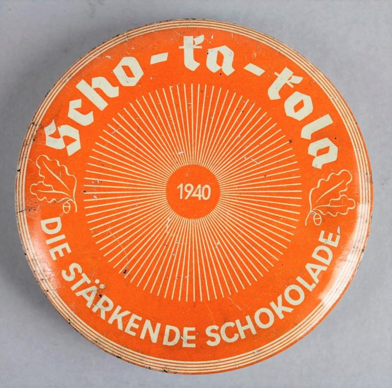 CS Militaria WW2 German Chocolate Tin 1940