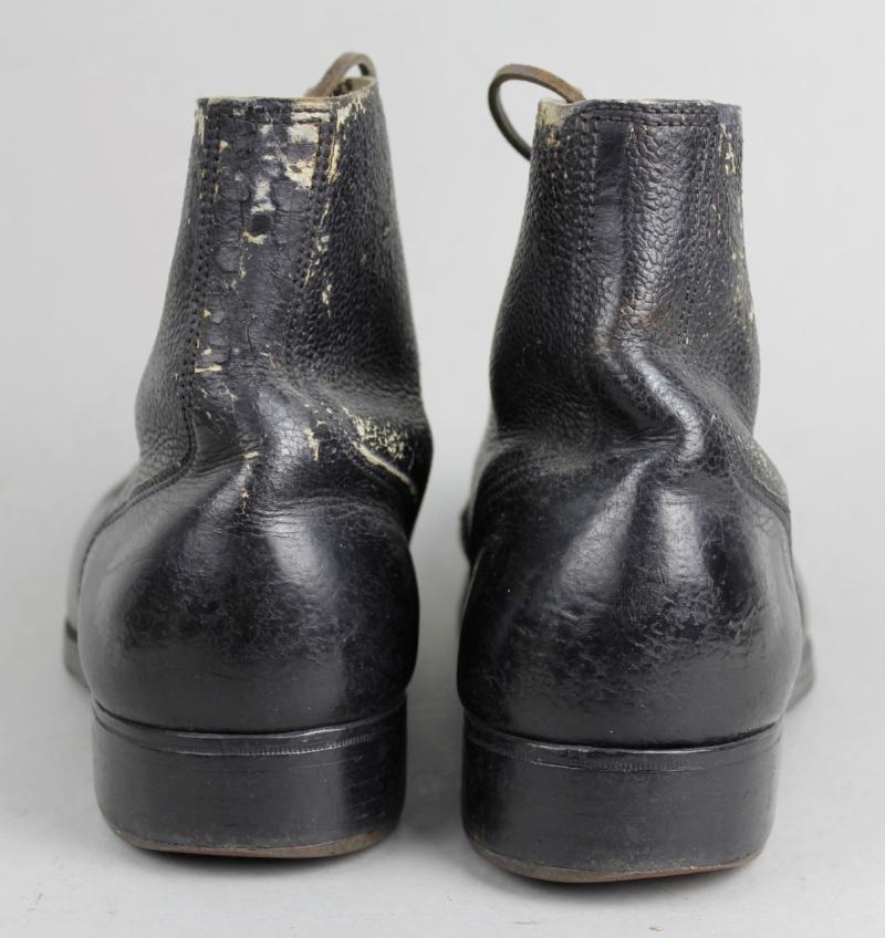 WW2 British Army Ankle Boots 1943 Dated With Matching Service Number To Soles