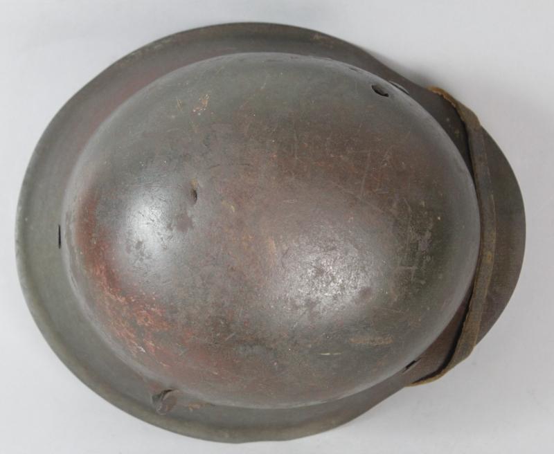 CS Militaria WW2 German M42 Bullet Holed Camouflage Combat Helmet