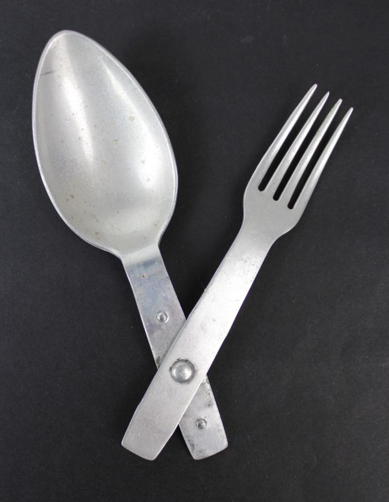 CS Militaria WW2 German Fork & Spoon Set 1938