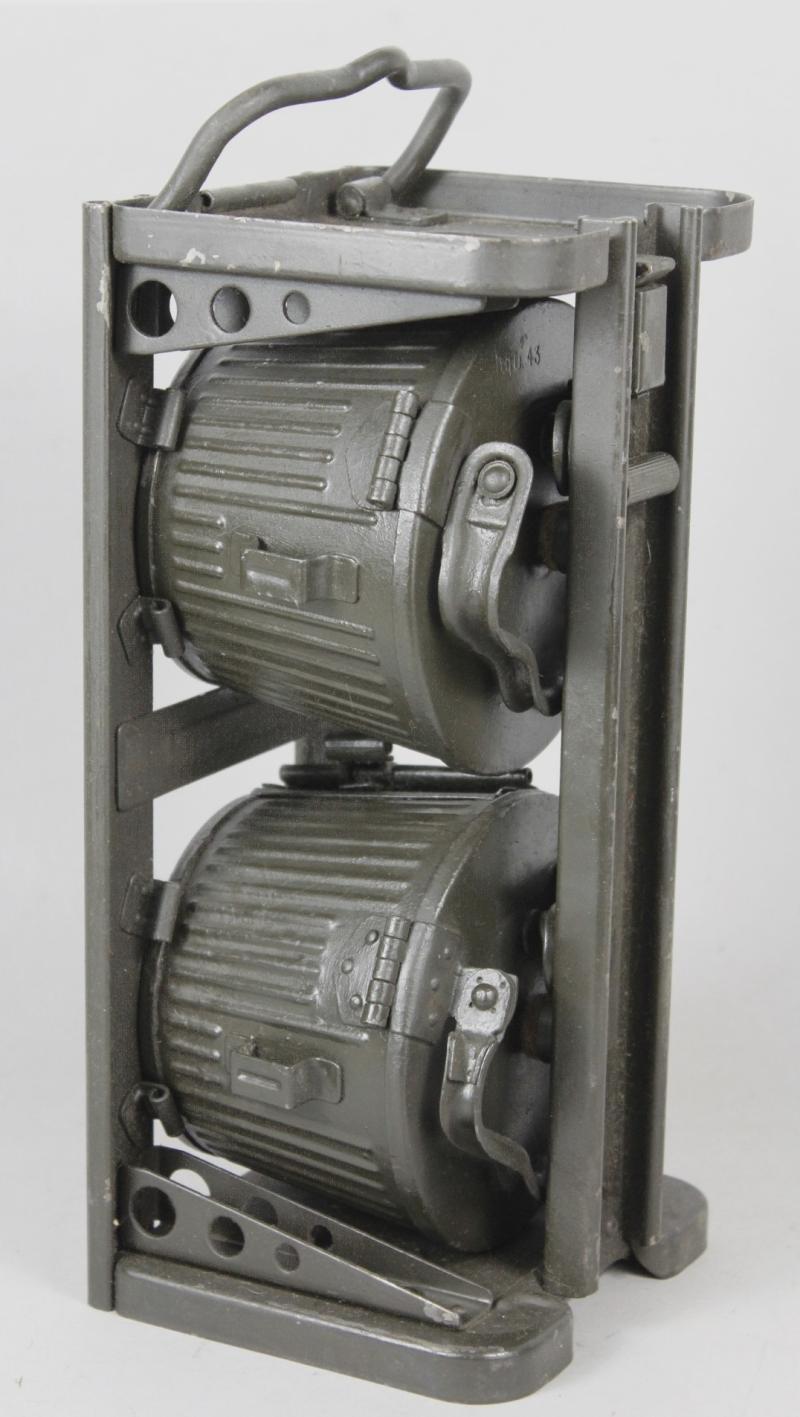 WW2 German MG Basket Drums In Rack