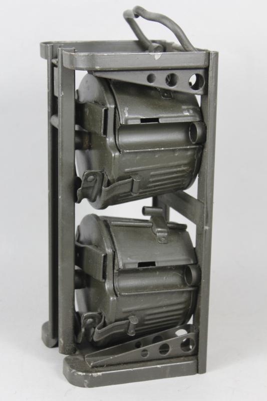 WW2 German MG Basket Drums In Rack