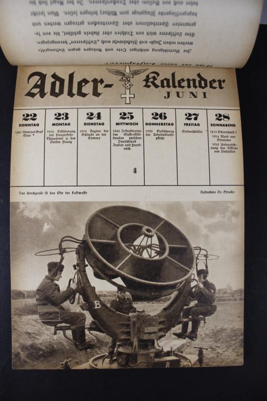 CS Militaria  WW2 German 'Adler-Kalender' 1941
