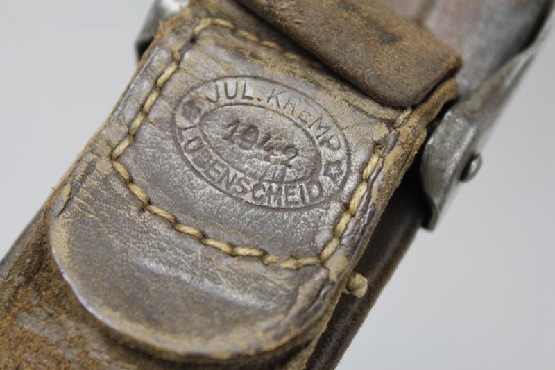 WW2 German Army Belt & Buckle - Green Painted Steel 1942