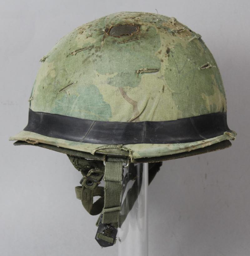 American Vietnam Combat Helmet With Graffiti Art