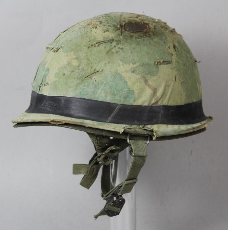 American Vietnam Combat Helmet With Graffiti Art