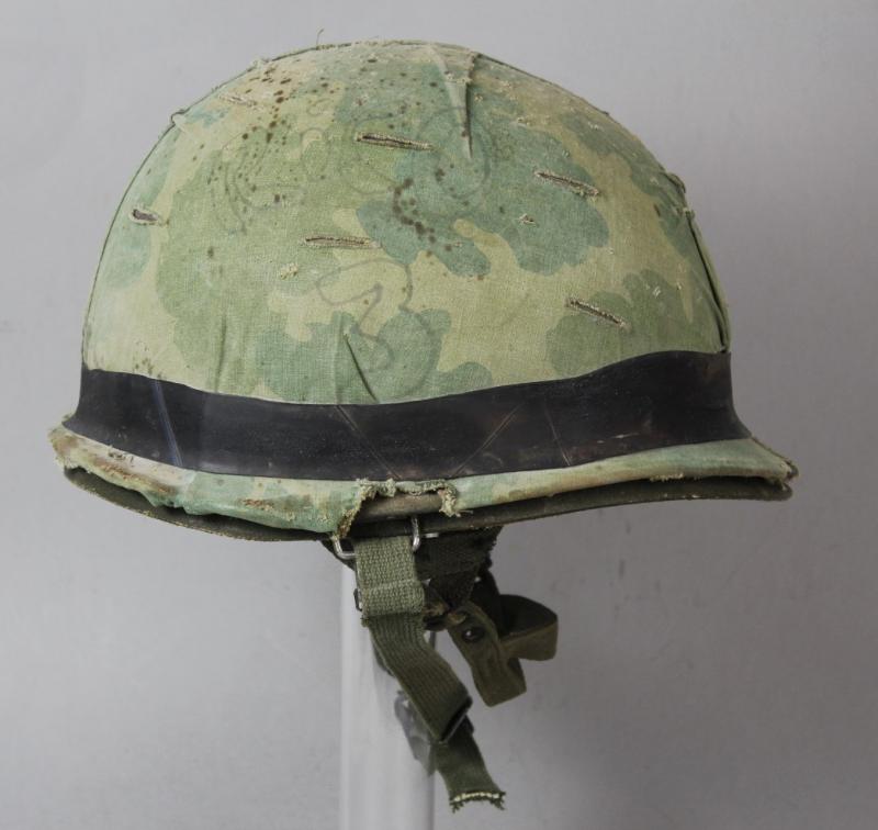American Vietnam Combat Helmet With Graffiti Art
