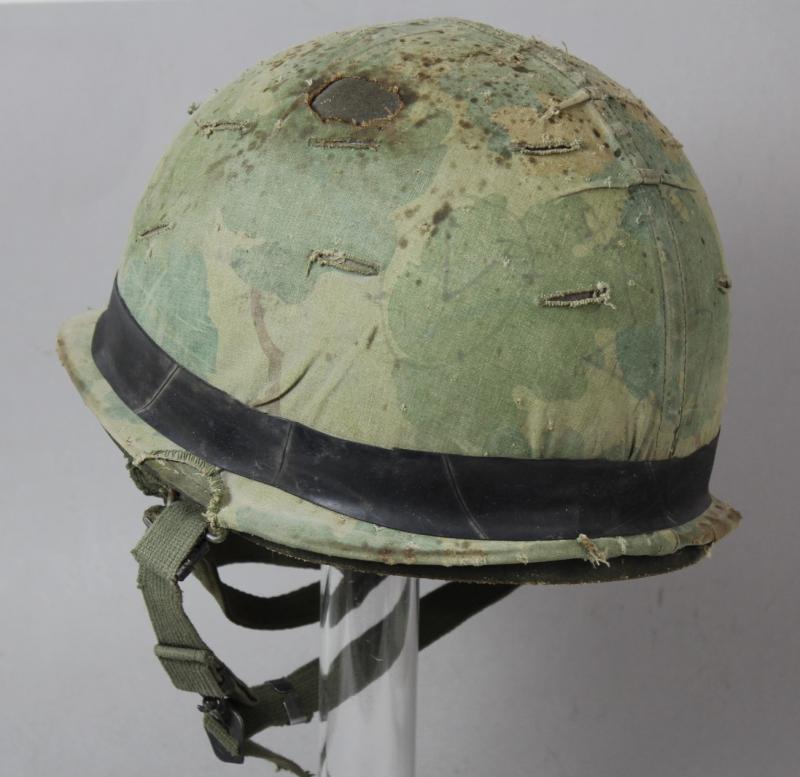 American Vietnam Combat Helmet With Graffiti Art