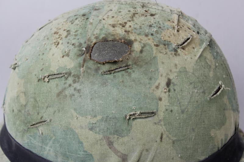 American Vietnam Combat Helmet With Graffiti Art