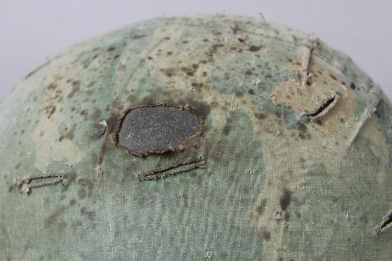 American Vietnam Combat Helmet With Graffiti Art