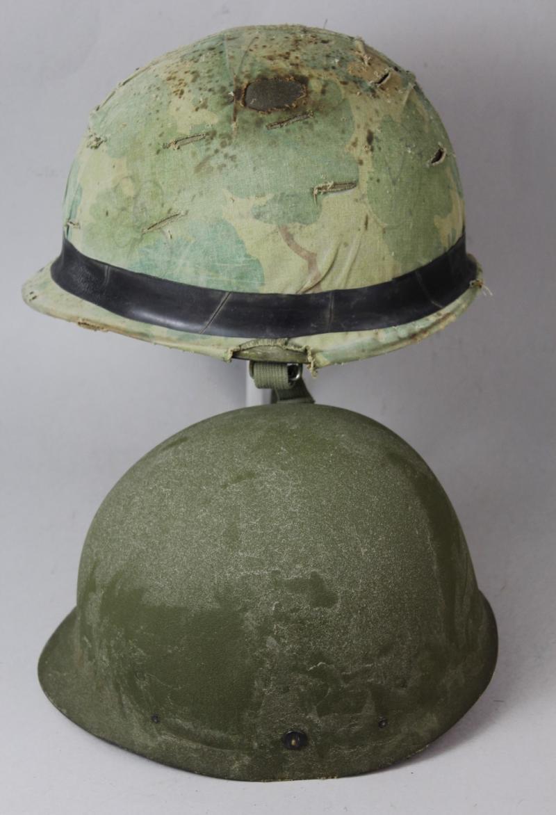 American Vietnam Combat Helmet With Graffiti Art
