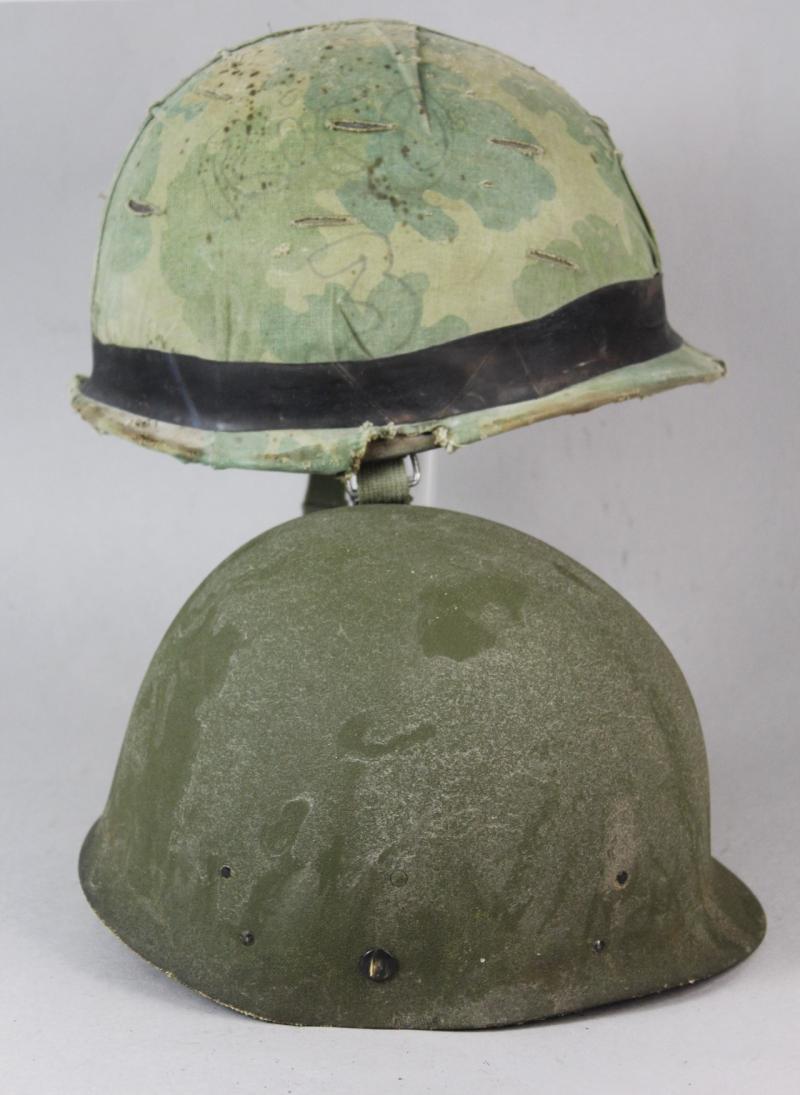 American Vietnam Combat Helmet With Graffiti Art