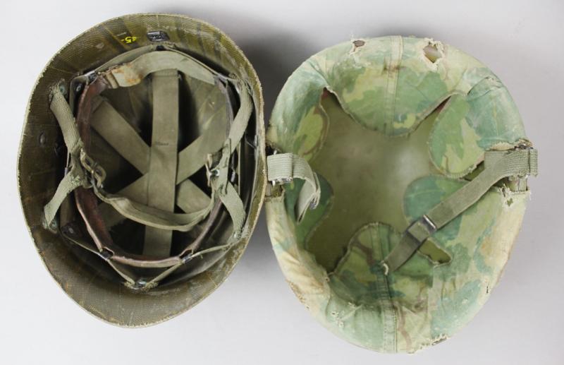 American Vietnam Combat Helmet With Graffiti Art