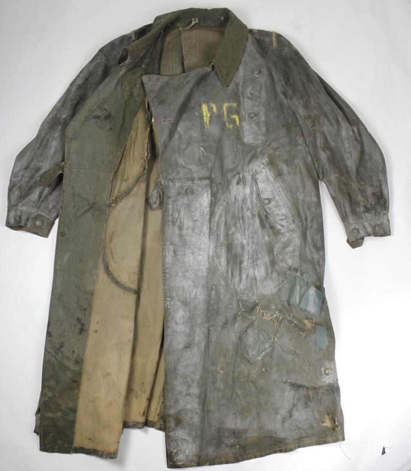 CS Militaria WW2 German Rubberised Motorcyclists Coat Worn By POW