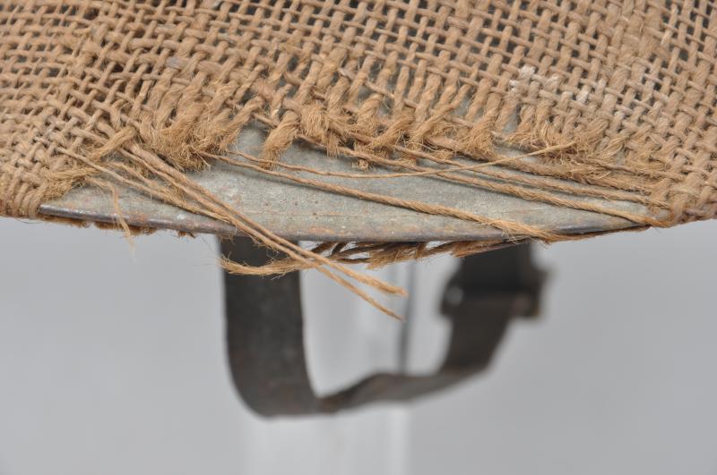 WW1 British Brodie Helmet With Hessian Camouflage Cover