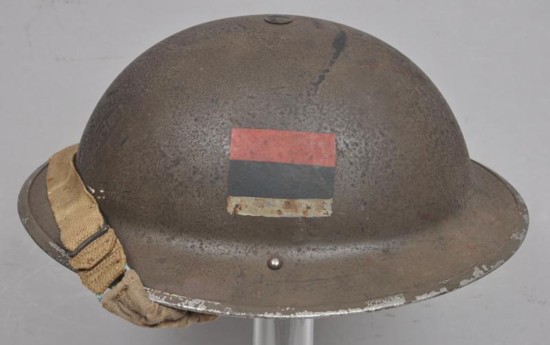 WW2 British Helmet With Royal Artillery GHQ Insignia