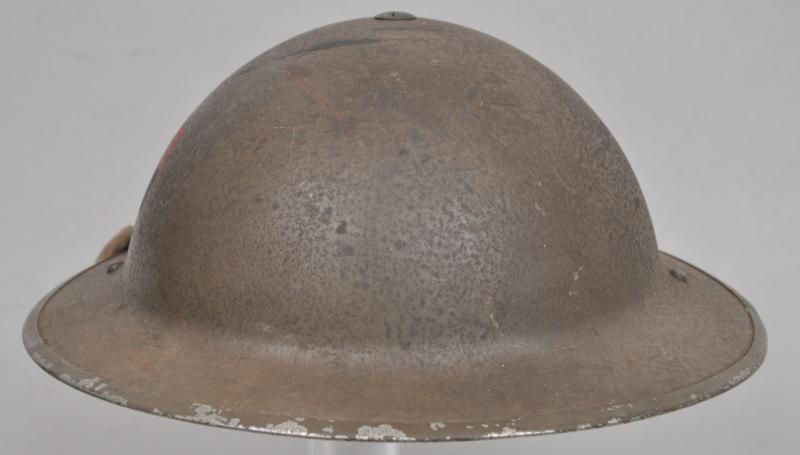 WW2 British Helmet With Royal Artillery GHQ Insignia