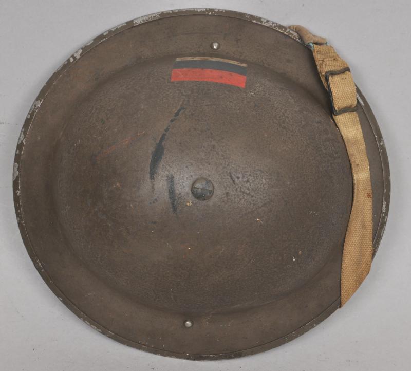 WW2 British Helmet With Royal Artillery GHQ Insignia
