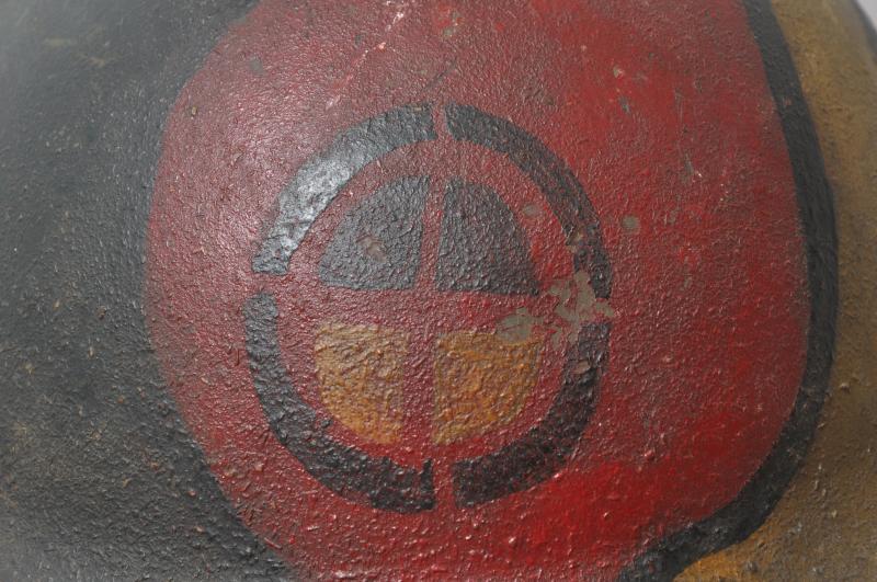 WW1 US '35th Infantry Division' M17 Camouflage Helmet