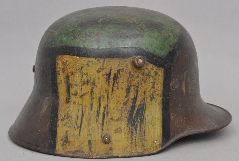 WW1 German M16 Camouflage Helmet Named To A Dragoon ( German Cavalry )