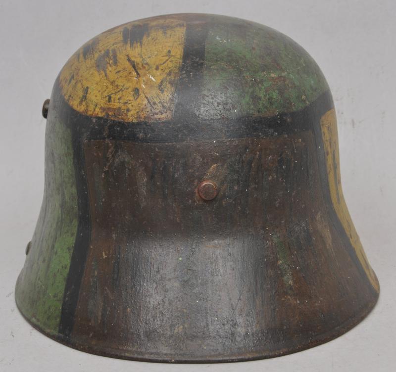 WW1 German M16 Camouflage Helmet Named To A Dragoon ( German Cavalry )