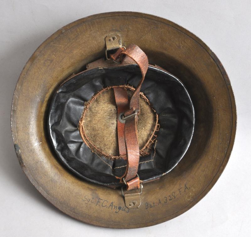 CS Militaria WW1 British Brodie Helmet , Markings To US 328th Field